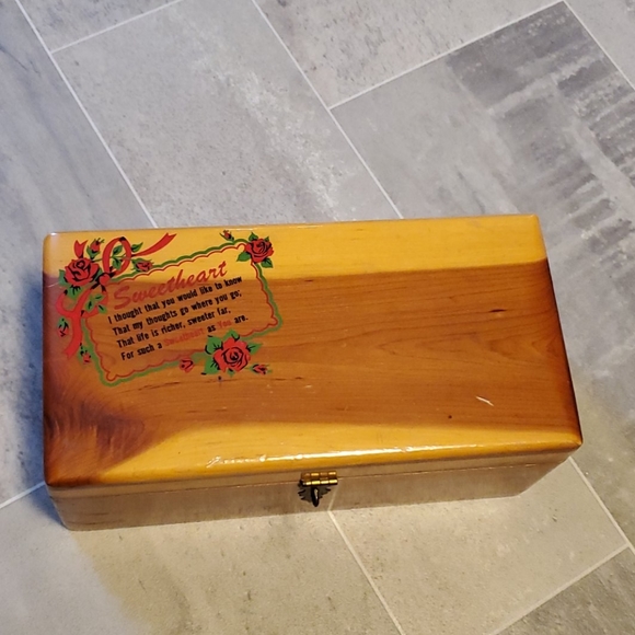 Vintage Cedar Wooden Jewelry